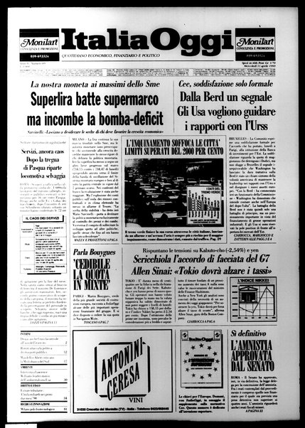 Italia oggi : quotidiano di economia finanza e politica